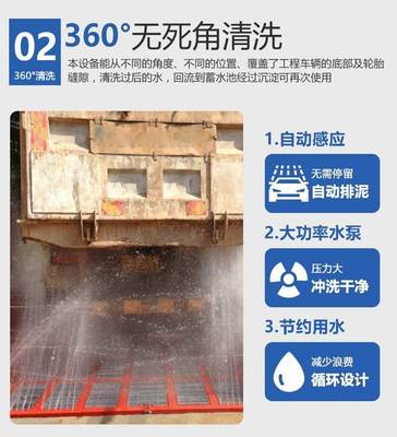 工地洗輪機(jī)洗車槽-平臺(tái)式-華軍機(jī)械